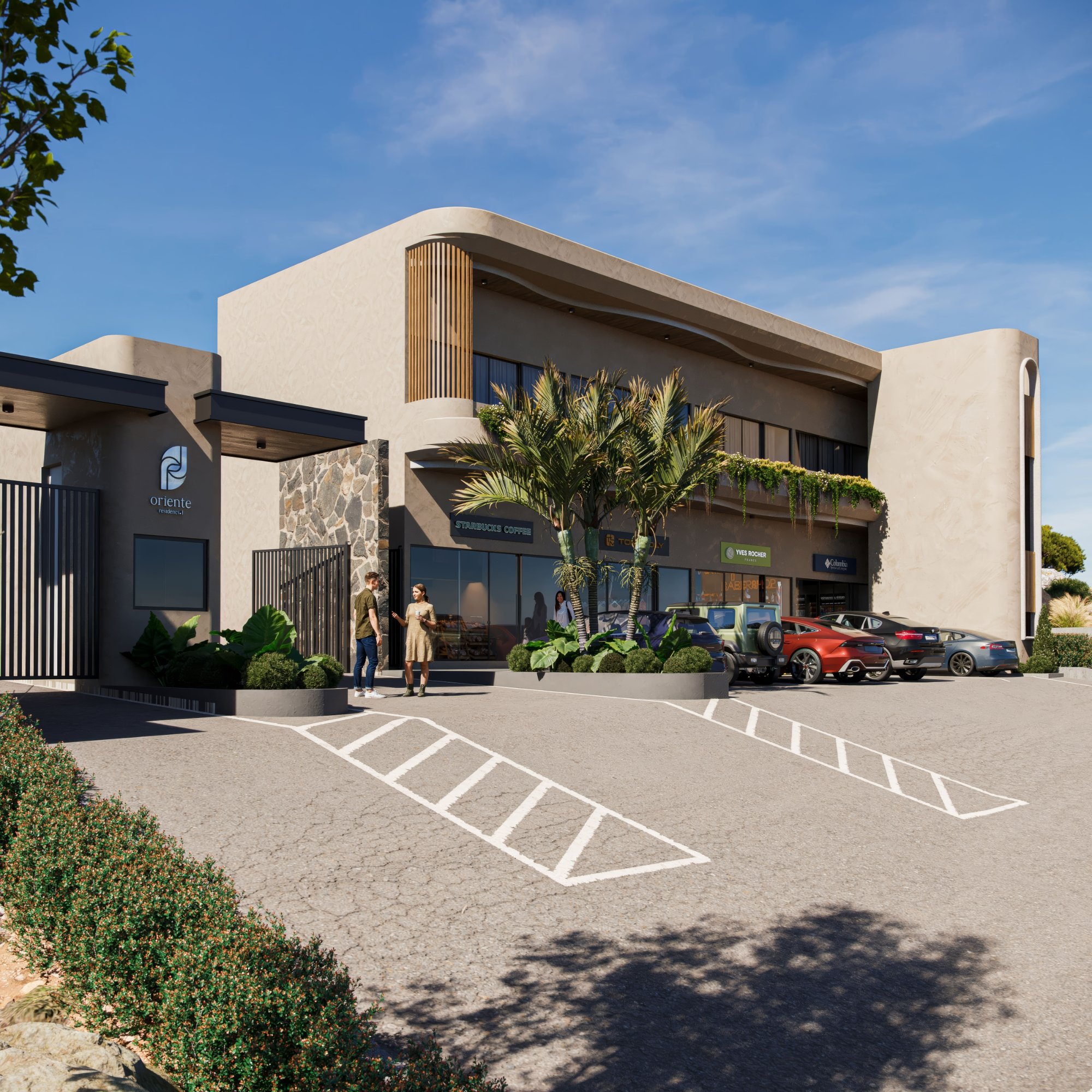 Locales comerciales — planta baja con doble altura, frente a estacionamiento